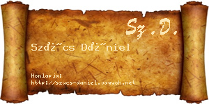 Szűcs Dániel névjegykártya