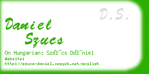 daniel szucs business card