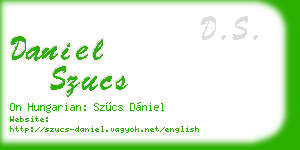daniel szucs business card
